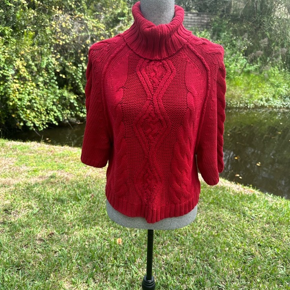 Red color 100%cotton sweater,international moda brand,size xs - Picture 2 of 4